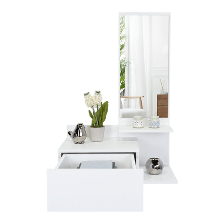 Recibidor Vienna Blanco 60.1x91.95cm con Espejo - Bifes y Arrimos | Bylmo