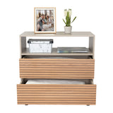 Cajonera Funes Taupe 80x80cm con Dos Cajones - Cajoneras y Comodas | Bylmo