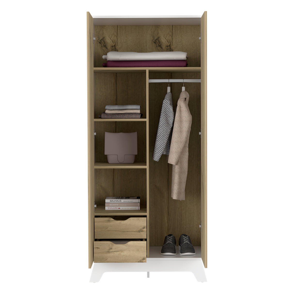 Closet Zeta Duna 80x180.2cm con Dos Cajones - Closets | Bylmo