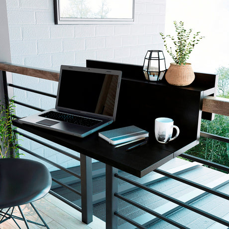Escritorio Terraza Office Wengue 78x36.3cm Flotante para Balcones - Escritorios | Bylmo