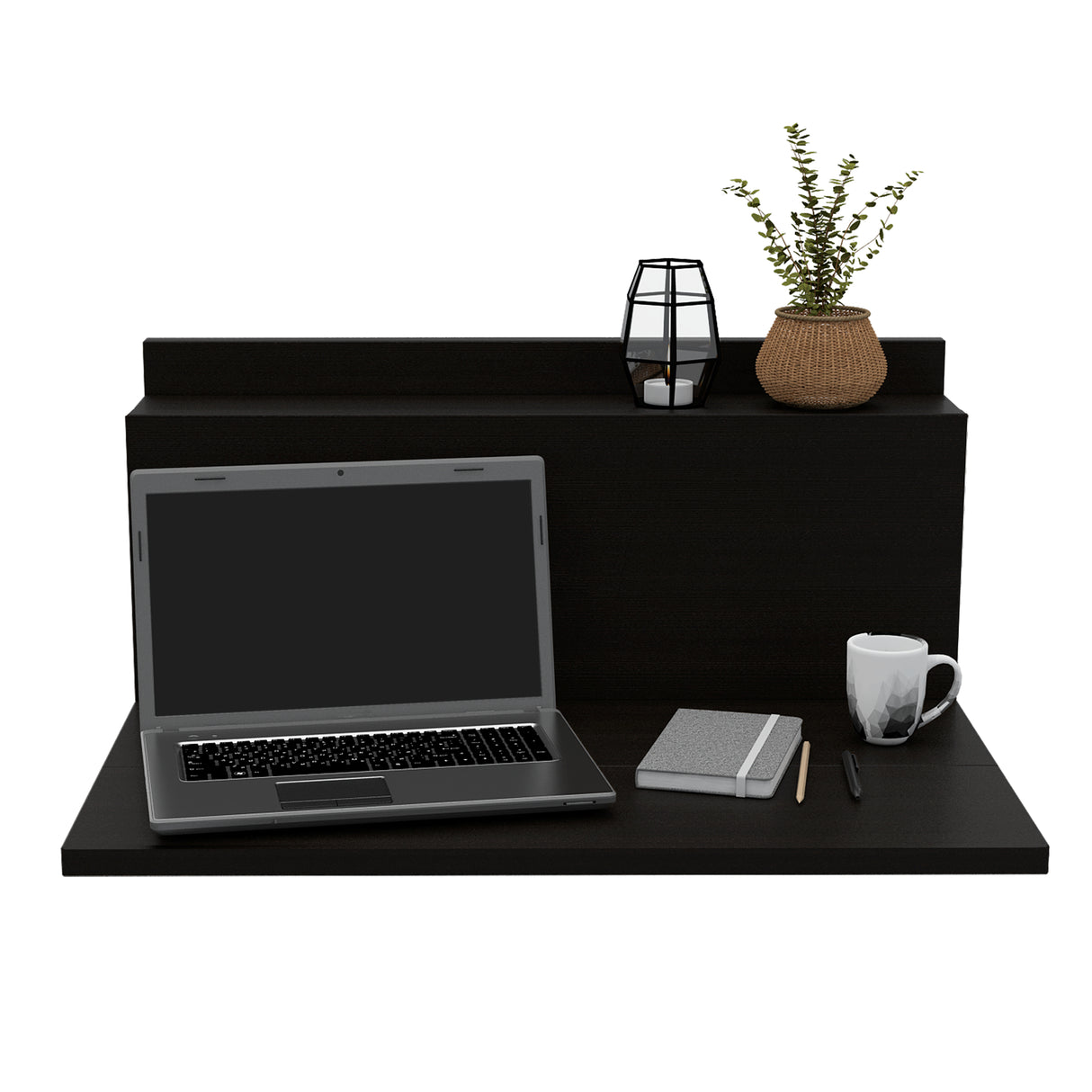 Escritorio Terraza Office Wengue 78x36.3cm Flotante para Balcones - Escritorios | Bylmo