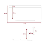 Escritorio Terraza Office Wengue 78x36.3cm Flotante para Balcones - Escritorios | Bylmo