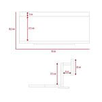 Escritorio Terraza Office Wengue 78x36.3cm Flotante Para Balcones