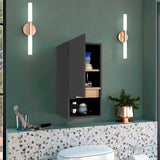 Gabinete de Baño Laurent Plomo 30x62cm Flotante con Una puerta y Entrepaños. - Gabinetes de Baño | Bylmo