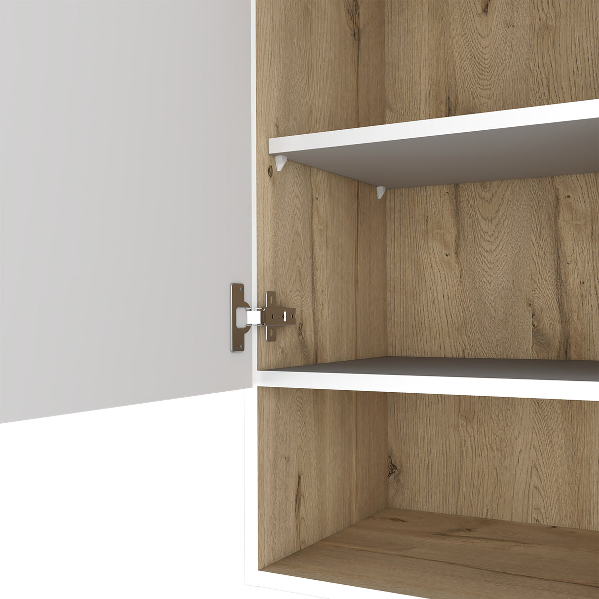 Gabinete de Baño Bi Color Blanco 41.2x72.6cm Flotante con Una Puerta y Entrepaños - Gabinetes de Baño | Bylmo