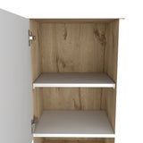 Gabinete de Baño Bi Color Blanco 41.2x72.6cm Flotante con Una Puerta y Entrepaños - Gabinetes de Baño | Bylmo