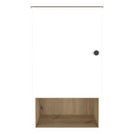 Gabinete De Baño Bi Color Blanco 41.2x72.6cm Flotante Con Una Puerta Y Entrepaños