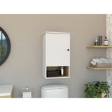 Gabinete de Baño Bi Color Blanco 41.2x72.6cm Flotante con Una Puerta y Entrepaños - Gabinetes de Baño | Bylmo