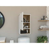 Gabinete de Baño Bi Color Blanco 41.2x72.6cm Flotante con Una Puerta y Entrepaños - Gabinetes de Baño | Bylmo