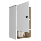 Gabinete de Baño Bi Color Blanco 41.2x72.6cm Flotante con Una Puerta y Entrepaños - Gabinetes de Baño | Bylmo