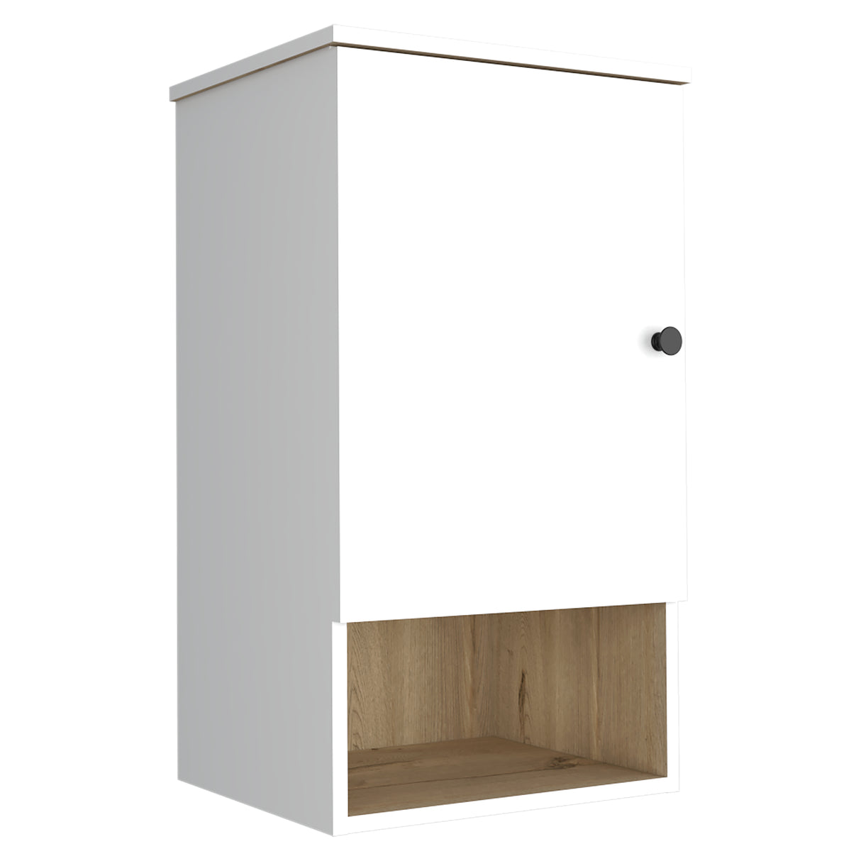 Gabinete de Baño Bi Color Blanco 41.2x72.6cm Flotante con Una Puerta y Entrepaños - Gabinetes de Baño | Bylmo