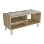 Mesa De Centro Natura Macadamia 90x42.6cm Con Compartimiento