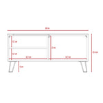 Mesa De Centro Natura Macadamia 90x42.6cm Con Compartimiento