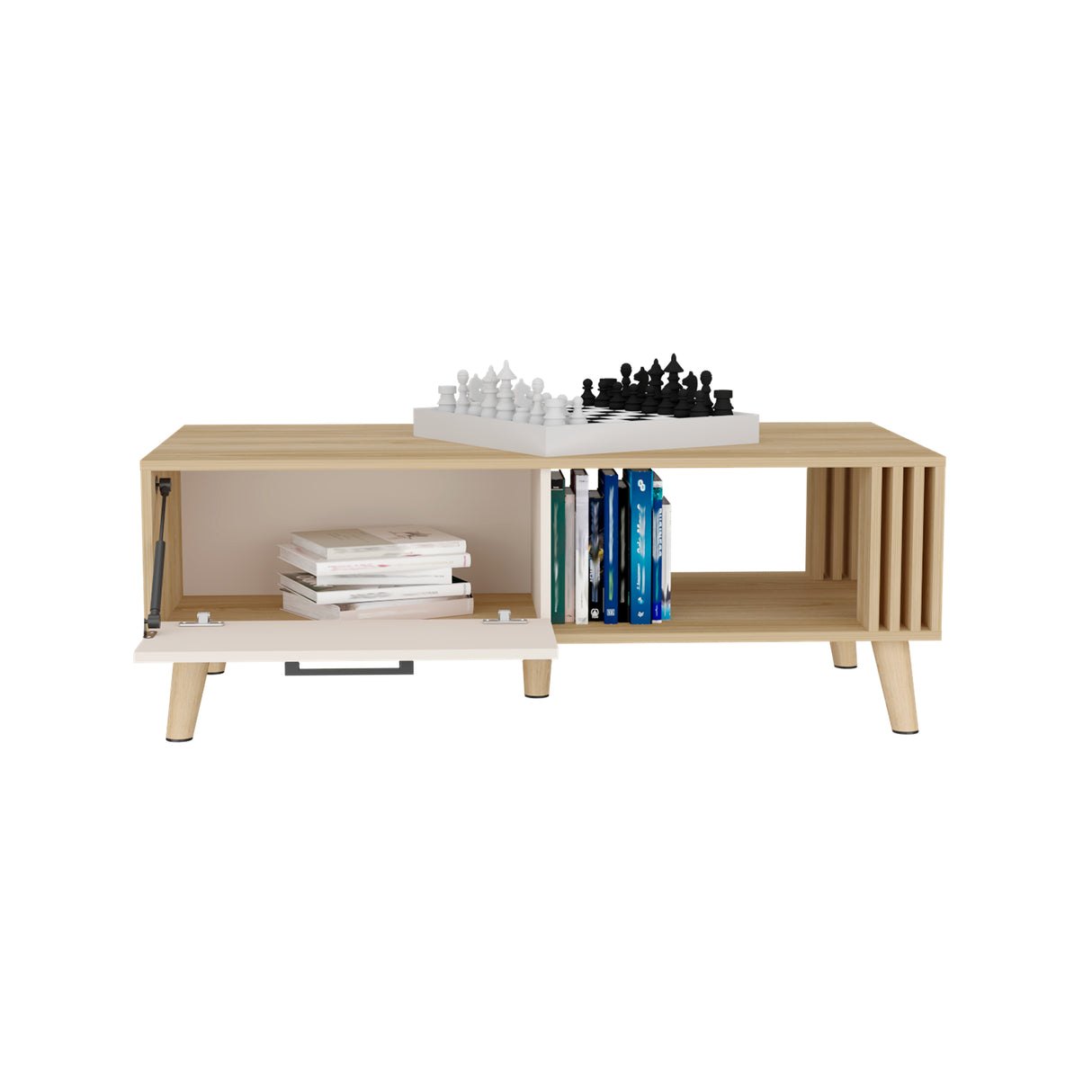 Mesa de Centro Vance Capri 120x43cm con Compartimiento - Mesas de Centro | Bylmo