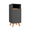 Mueble Para Baño Laurent 30x72cm Plomo Con Patas Y Entrepaños