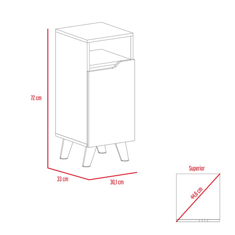 Mueble para Baño Laurent 30x72cm Plomo con Patas y Entrepaños - Muebles para Baño | Bylmo