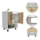 Mueble para Baño Bi Color Blanco Nevado 60.6x83.9cm con Lavamanos Praia 45 - Muebles para Lavamanos | Bylmo