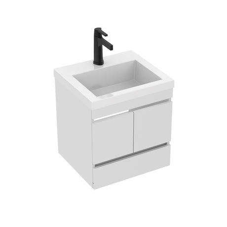 Mueble para Lavamanos MACAO LIFE Blanco 48x57cm con Lavamanos Oslo y Cajones - Muebles para Lavamanos | Bylmo