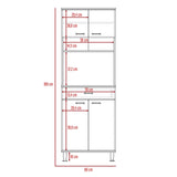 Alacena Polyvalent Blanco 60x169cm con Un Cajón Deslizante - Alacenas y Muebles Microondas | Bylmo