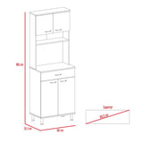 Alacena Polyvalent Blanco 60x169cm con Un Cajón Deslizante - Alacenas y Muebles Microondas | Bylmo