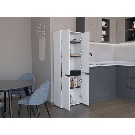 Alacena Herring Blanco 60x179cm de Pared con Cuatro Puertas - Alacenas y Muebles Microondas | Bylmo