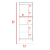 Alacena Nepal Wengue 60x169.9 cm con Dos Puertas - Alacenas y Muebles Microondas | Bylmo