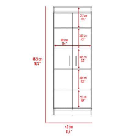 Alacena Nepal Wengue 60x169.9 cm con Dos Puertas - Alacenas y Muebles Microondas | Bylmo