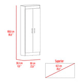 Alacena Nepal Wengue 60x169.9 cm con Dos Puertas - Alacenas y Muebles Microondas | Bylmo