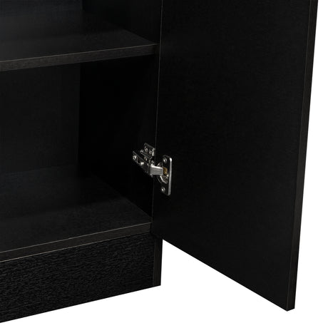 Alacena Nepal Wengue 60x169.9 cm con Dos Puertas - Alacenas y Muebles Microondas | Bylmo