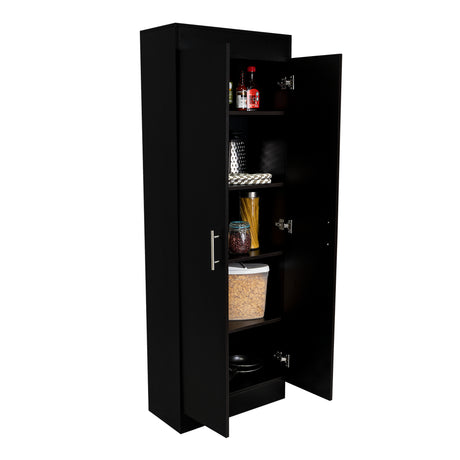 Alacena Nepal Wengue 60x169.9 cm con Dos Puertas - Alacenas y Muebles Microondas | Bylmo