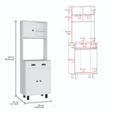 Alacena Salem Blanco 60x168.9cm con Un Cajón - Alacenas y Muebles Microondas | Bylmo