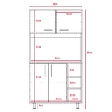 Alacena Provi Blanco 95x180cm con Cuatro Puertas - Alacenas y Muebles Microondas | Bylmo