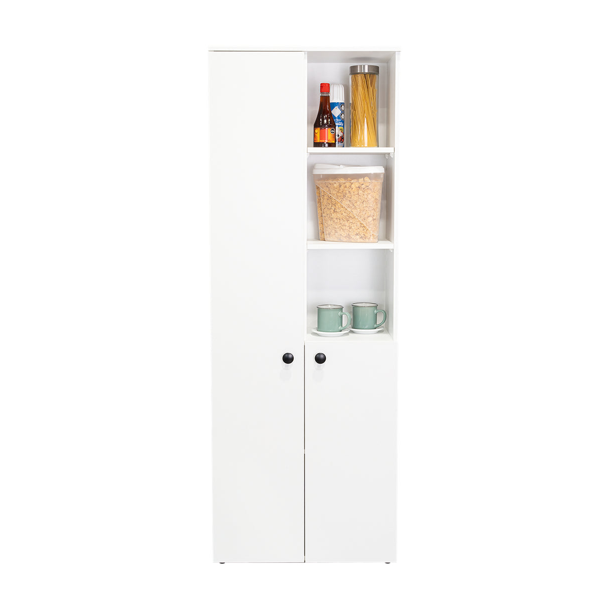 Alacena Konik Blanco 60x170cm con Dos Puertas - Alacenas y Muebles Microondas | Bylmo