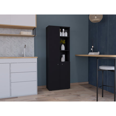 Alacena Konik Wengue 60x170cm con Dos Puertas - Alacenas y Muebles Microondas | Bylmo