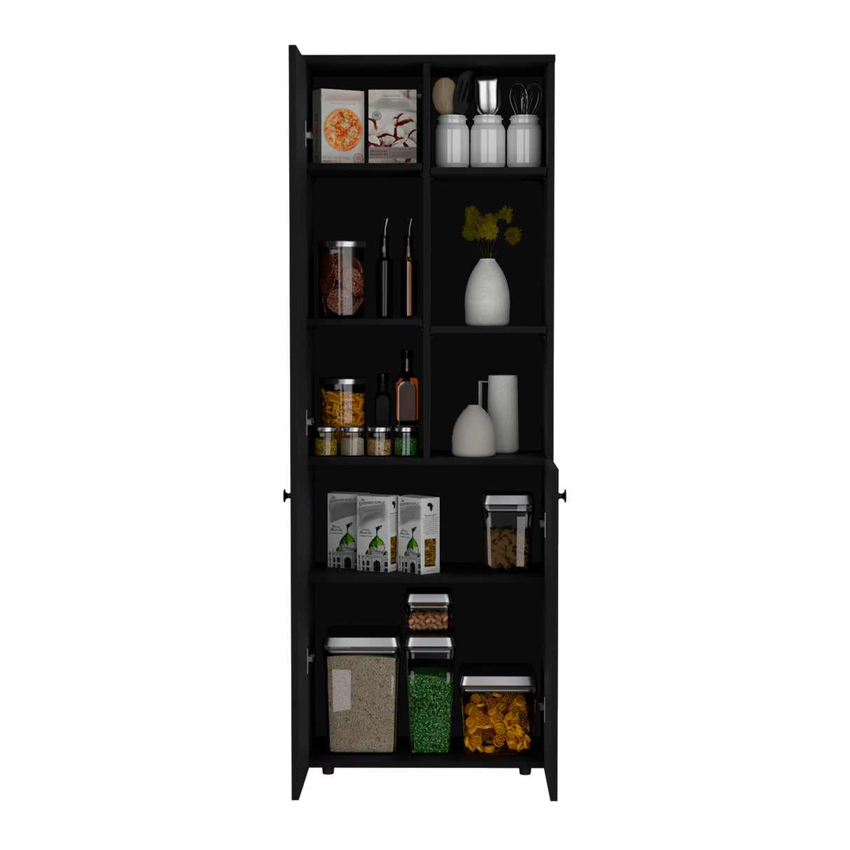Alacena Konik Wengue 60x170cm con Dos Puertas - Alacenas y Muebles Microondas | Bylmo