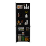 Alacena Konik Wengue 60x170cm con Dos Puertas - Alacenas y Muebles Microondas | Bylmo