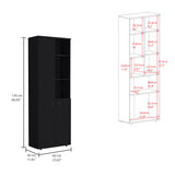 Alacena Konik Wengue 60x170cm con Dos Puertas - Alacenas y Muebles Microondas | Bylmo