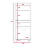 Alacena Mezzo Blanco 54x140cm con Dos Puertas - Alacenas y Muebles Microondas | Bylmo
