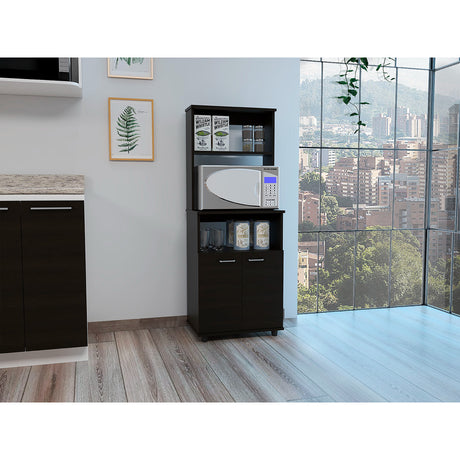 Alacena Mezzo Wengue 54x140cm con Dos Puertas - Alacenas y Muebles Microondas | Bylmo