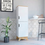 Alacena Pamplona Blanco 45x150.7cm con Dos Puertas - Alacenas y Muebles Microondas | Bylmo