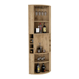 Bar Esquinero Oban Macadamia 47.1x180cm con Portacopasy Portabotellas - Bares | Bylmo