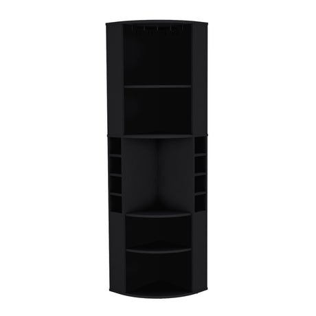 Bar Esquinero Oban Wengue 47.1x180cm con Portacopasy Portabotellas - BARES | Bylmo