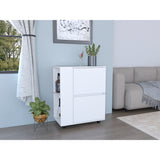 Bar Carro Glasgow Blanco 65.5x82cm con Ruedas - Bares | Bylmo