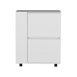 Bar Carro Glasgow Blanco 65.5x82cm con Ruedas - Bares | Bylmo