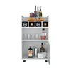 Bar Carro Phoenix Blanco 55x88.9cm Con Ruedas