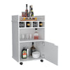 Bar Carro Phoenix Blanco 55x88.9cm Con Ruedas