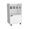 Bar Carro Phoenix Blanco 55x88.9cm Con Ruedas