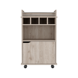 Bar Carro Phoenix Ceniza 55x88.9cm con Ruedas