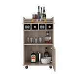 Bar Carro Phoenix Ceniza 55x88.9cm con Ruedas