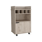 Bar Carro Phoenix Ceniza 55x88.9cm con Ruedas